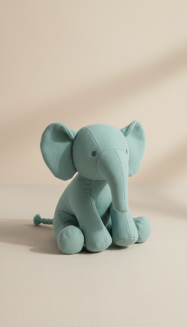 Velveteen Bear In Slate Blue